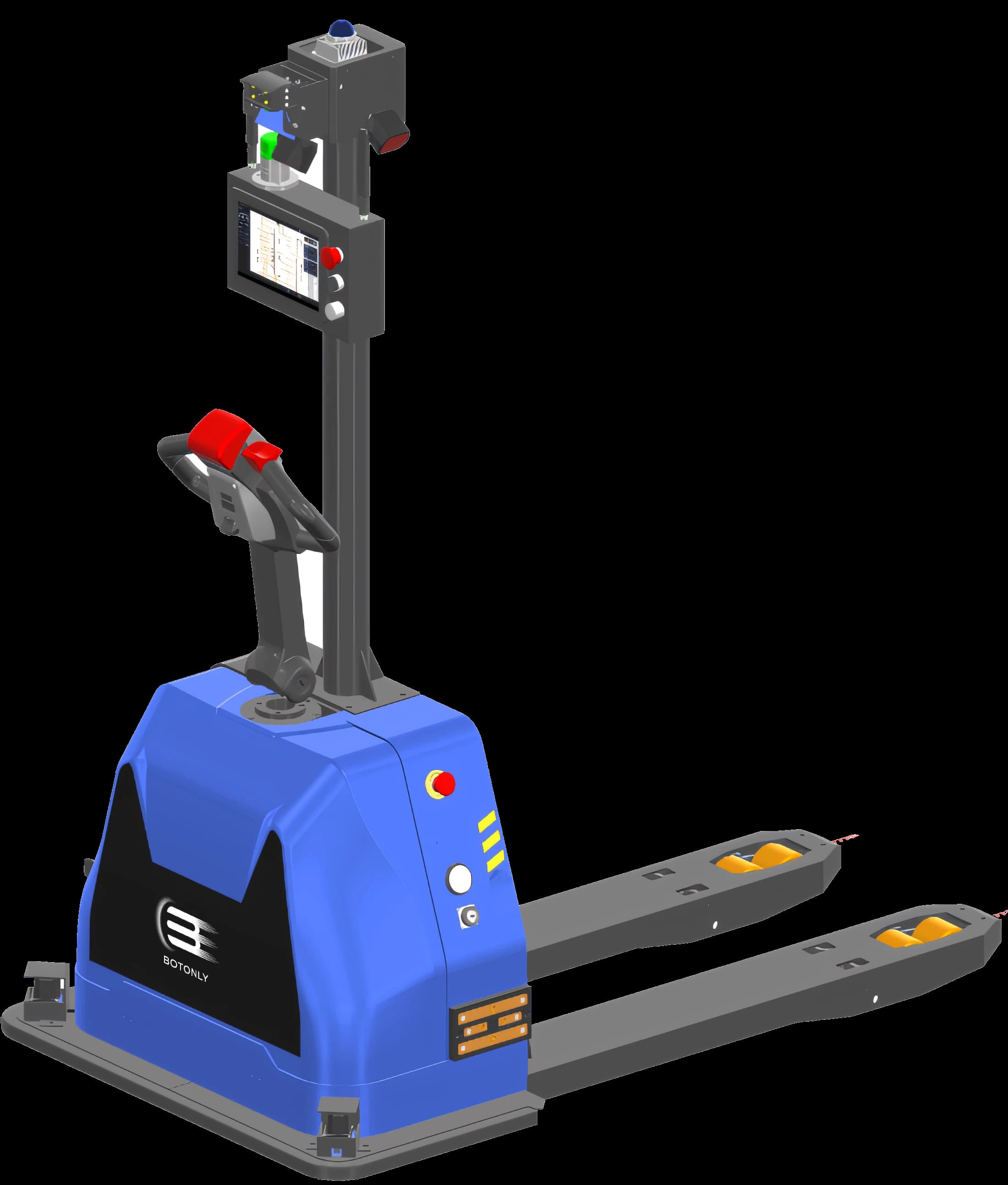 BotOnly FLT-PH-109 Flatbed Pallet-Handling Forklift